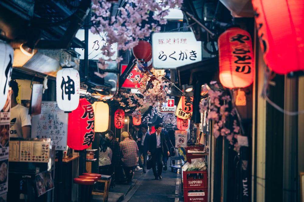 Omoide Yokocho or Piss Alley in Shinjuku, Tokyo